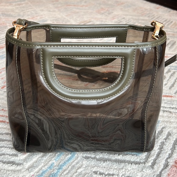 Transparent Bag with green olive tone - Picture 1 of 6